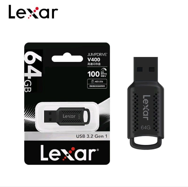 Original lexar pendrive  64gb jumpdrive v400 usb 3